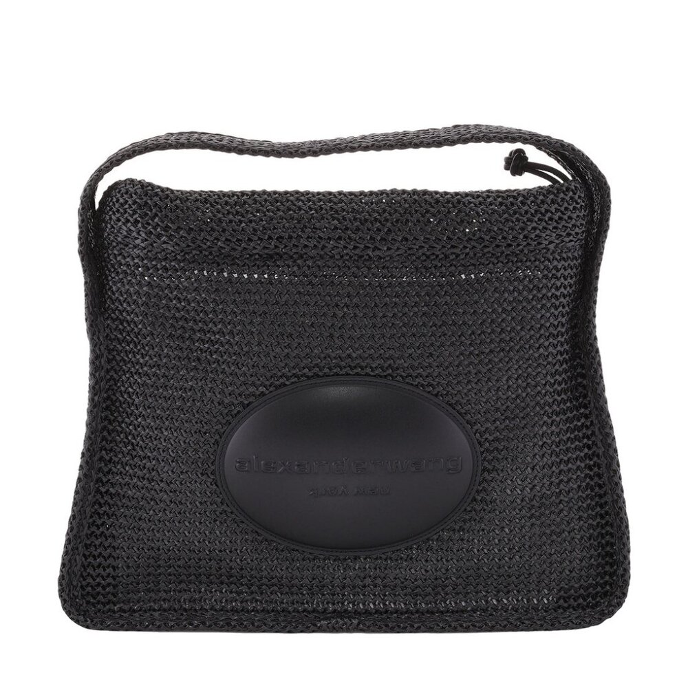 Alexander Wang Large Ryan Raffia Effect Shoulder Bag - Black